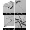 imageCOOFANDY Mens Polo Shirts Short Sleeve Slim Fit Casual Solid Basic Golf Shirt Collared TShirtLight Grey