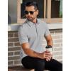 imageCOOFANDY Mens Polo Shirts Short Sleeve Slim Fit Casual Solid Basic Golf Shirt Collared TShirtLight Grey