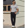 imageCOOFANDY Mens Polo Shirts Short Sleeve Slim Fit Casual Solid Basic Golf Shirt Collared TShirtLight Grey