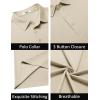 imageCOOFANDY Mens Polo Shirts Short Sleeve Slim Fit Casual Solid Basic Golf Shirt Collared TShirtLight Khaki