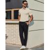 imageCOOFANDY Mens Polo Shirts Short Sleeve Slim Fit Casual Solid Basic Golf Shirt Collared TShirtLight Khaki