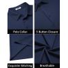 imageCOOFANDY Mens Polo Shirts Short Sleeve Slim Fit Casual Solid Basic Golf Shirt Collared TShirtNavy Blue