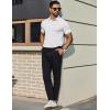 imageCOOFANDY Mens Polo Shirts Short Sleeve Slim Fit Casual Solid Basic Golf Shirt Collared TShirtWhite