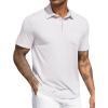 imageCOOFANDY Mens Polo Shirts Short Sleeve Casual Golf Shirt Basic Solid Color Collared TShirt Stylish Summer Polo T ShirtWhite