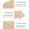 imageCOOFANDY Mens Knit Button Down Shirt Short Sleeve Polo Sweater Summer Casual Shirts Cuban Beach TopsCream