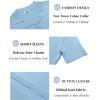 imageCOOFANDY Mens Knit Button Down Shirt Short Sleeve Polo Sweater Summer Casual Shirts Cuban Beach TopsLight Blue