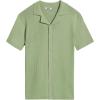imageCOOFANDY Mens Knit Button Down Shirt Short Sleeve Polo Sweater Summer Casual Shirts Cuban Beach TopsLight Green