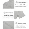 imageCOOFANDY Mens Knit Button Down Shirt Short Sleeve Polo Sweater Summer Casual Shirts Cuban Beach TopsLight Grey