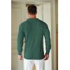 imageCOOFANDY Mens Knit Polo Shirts Long Sleeve Sweater Casual Waffle Textured Collared Polo SweaterDrak Green