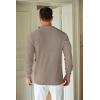 imageCOOFANDY Mens Knit Polo Shirts Long Sleeve Sweater Casual Waffle Textured Collared Polo SweaterGray Camel