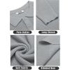 imageCOOFANDY Mens Knit Polo Shirts Long Sleeve Sweater Casual Waffle Textured Collared Polo SweaterGrey