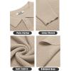 imageCOOFANDY Mens Knit Polo Shirts Long Sleeve Sweater Casual Waffle Textured Collared Polo SweaterKhaki