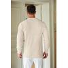 imageCOOFANDY Mens Knit Polo Shirts Long Sleeve Sweater Casual Waffle Textured Collared Polo SweaterLight Khaki