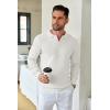 imageCOOFANDY Mens Knit Polo Shirts Long Sleeve Sweater Casual Waffle Textured Collared Polo SweaterWhite