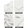 imageCOOFANDY Mens Knit Polo Shirts Long Sleeve Sweater Casual Waffle Textured Collared Polo SweaterWhite
