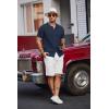 imageCOOFANDY Mens Knit Polo Shirts Short Sleeve Button Down Shirts Casual Crochet Shirt Summer Vintage PoloDark Navy Blue
