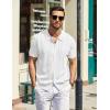 imageCOOFANDY Mens Knit Polo Shirts Short Sleeve Button Down Shirts Casual Crochet Shirt Summer Vintage PoloWhite
