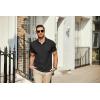 imageCOOFANDY Mens Polo Shirts Short Sleeve Pique Jersey Golf Shirt Casual Summer Collared TShirtsAblack