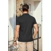 imageCOOFANDY Mens Polo Shirts Short Sleeve Pique Jersey Golf Shirt Casual Summer Collared TShirtsAblack