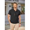 imageCOOFANDY Mens Polo Shirts Short Sleeve Pique Jersey Golf Shirt Casual Summer Collared TShirtsAblack