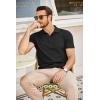 imageCOOFANDY Mens Polo Shirts Short Sleeve Pique Jersey Golf Shirt Casual Summer Collared TShirtsAblack