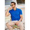 imageCOOFANDY Mens Polo Shirts Short Sleeve Pique Jersey Golf Shirt Casual Summer Collared TShirtsBlue