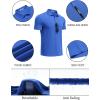 imageCOOFANDY Mens Polo Shirts Short Sleeve Pique Jersey Golf Shirt Casual Summer Collared TShirtsBlue