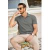 imageCOOFANDY Mens Polo Shirts Short Sleeve Pique Jersey Golf Shirt Casual Summer Collared TShirtsDark Grey