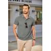 imageCOOFANDY Mens Polo Shirts Short Sleeve Pique Jersey Golf Shirt Casual Summer Collared TShirtsDark Grey