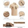 imageCOOFANDY Mens Polo Shirts Short Sleeve Pique Jersey Golf Shirt Casual Summer Collared TShirtsKhaki