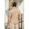 imageCOOFANDY Mens Polo Shirts Short Sleeve Pique Jersey Golf Shirt Casual Summer Collared TShirtsKhaki
