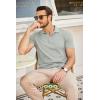 imageCOOFANDY Mens Polo Shirts Short Sleeve Pique Jersey Golf Shirt Casual Summer Collared TShirtsLight Grey