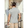 imageCOOFANDY Mens Polo Shirts Short Sleeve Pique Jersey Golf Shirt Casual Summer Collared TShirtsLight Grey
