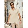 imageCOOFANDY Mens Polo Shirts Short Sleeve Pique Jersey Golf Shirt Casual Summer Collared TShirtsLight Khaki