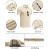 imageCOOFANDY Mens Polo Shirts Short Sleeve Pique Jersey Golf Shirt Casual Summer Collared TShirtsLight Khaki