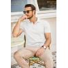 imageCOOFANDY Mens Polo Shirts Short Sleeve Pique Jersey Golf Shirt Casual Summer Collared TShirtsWhite