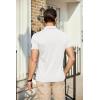 imageCOOFANDY Mens Polo Shirts Short Sleeve Pique Jersey Golf Shirt Casual Summer Collared TShirtsWhite