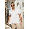 imageCOOFANDY Mens Polo Shirts Short Sleeve Pique Jersey Golf Shirt Casual Summer Collared TShirtsWhite
