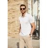 imageCOOFANDY Mens Polo Shirts Short Sleeve Pique Jersey Golf Shirt Casual Summer Collared TShirtsWhite