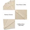 imageCOOFANDY Mens Short Sleeve Knit Shirts Casual Button Down Polo Shirt Fashion Summer Beach TopsBeige