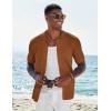 imageCOOFANDY Mens Short Sleeve Knit Shirts Casual Button Down Polo Shirt Fashion Summer Beach TopsBrown
