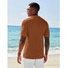 imageCOOFANDY Mens Short Sleeve Knit Shirts Casual Button Down Polo Shirt Fashion Summer Beach TopsBrown