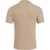 imageCOOFANDY Mens Short Sleeve Knit Shirts Casual Button Down Polo Shirt Fashion Summer Beach TopsKhaki
