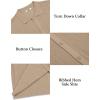 imageCOOFANDY Mens Short Sleeve Knit Shirts Casual Button Down Polo Shirt Fashion Summer Beach TopsKhaki