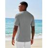 imageCOOFANDY Mens Short Sleeve Knit Shirts Casual Button Down Polo Shirt Fashion Summer Beach TopsLight Grey