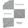 imageCOOFANDY Mens Short Sleeve Knit Shirts Casual Button Down Polo Shirt Fashion Summer Beach TopsLight Grey