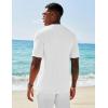 imageCOOFANDY Mens Short Sleeve Knit Shirts Casual Button Down Polo Shirt Fashion Summer Beach TopsWhite