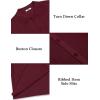imageCOOFANDY Mens Short Sleeve Knit Shirts Casual Button Down Polo Shirt Fashion Summer Beach TopsWine Red