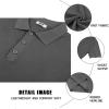 imageCOOFANDY Mens Slim Fit Knit Polo Shirts Business Lightweight Polo Sweater Casual Summer Ribbed Textured Collared T ShirtDark Grey