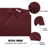 imageCOOFANDY Mens Slim Fit Knit Polo Shirts Business Lightweight Polo Sweater Casual Summer Ribbed Textured Collared T ShirtDark Red